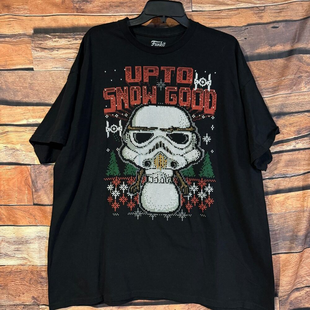 Funko Men's Black 2XL Star Wars Stormtrooper Snowman Cotton T-Shirt